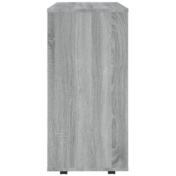 vidaXL skab med hjul 60x35x75 cm konstrueret træ grå sonoma-eg