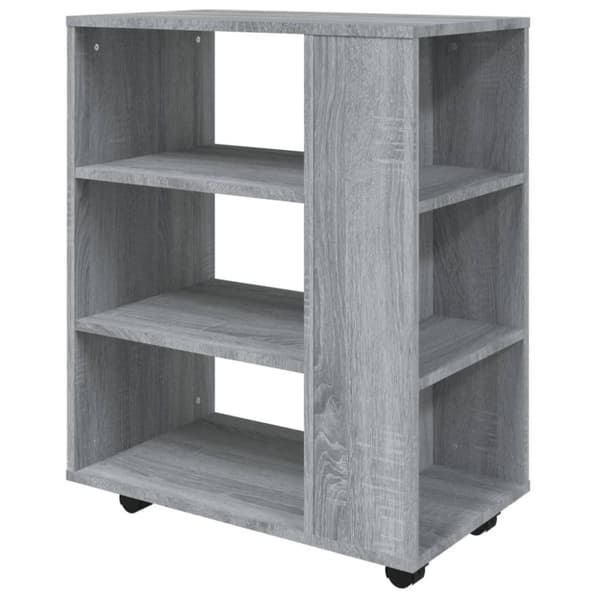 vidaXL skab med hjul 60x35x75 cm konstrueret træ grå sonoma-eg