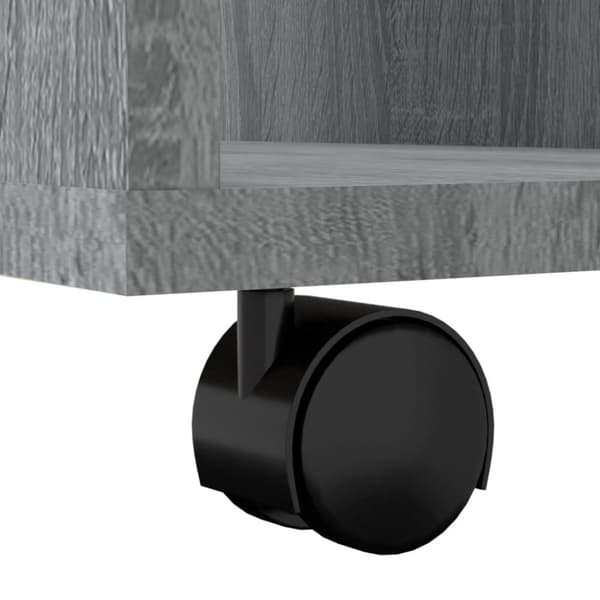 vidaXL skab med hjul 60x35x75 cm konstrueret træ grå sonoma-eg