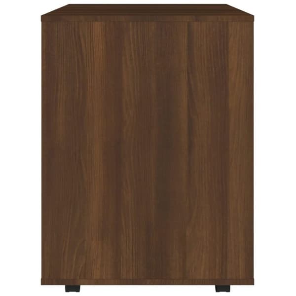 vidaXL skab med hjul 60x53x72 cm konstrueret træ brun egetræsfarve