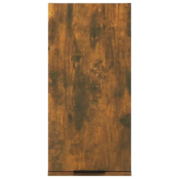 vidaXL Seinäkiinnitettävä kylpyhuoneen kaappi savutammi 32x20x67 cm