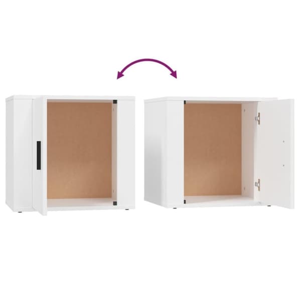 vidaXL sengeborde 2 stk. 50x39x47 cm hvid