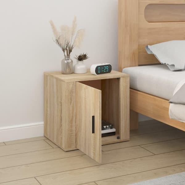 vidaXL sengebord 50x39x47 cm sonoma-eg
