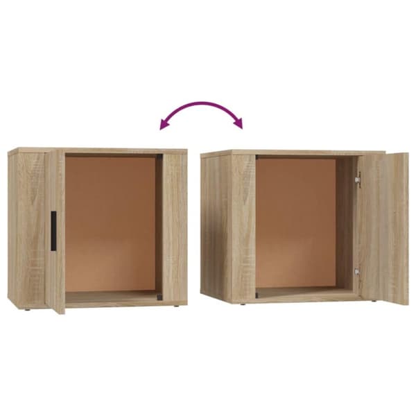 vidaXL sengebord 50x39x47 cm sonoma-eg