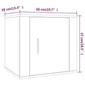 Pikkukuva 11 / 11: vidaXL Yöpöydät 2 kpl ruskea tammi 50x39x47 cm