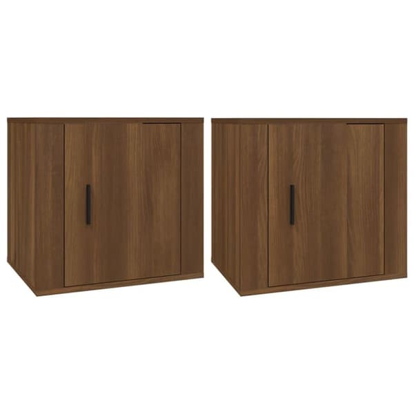 vidaXL Yöpöydät 2 kpl ruskea tammi 50x39x47 cm