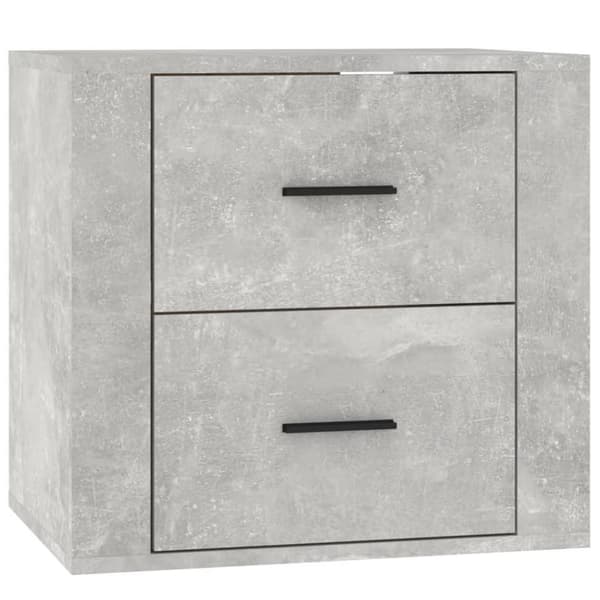 vidaXL væghængt sengebord 50x36x47 cm betongrå