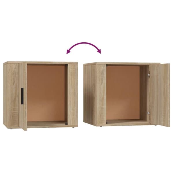 vidaXL Nattbord 2 stk sonoma eik 50x39x47 cm
