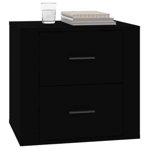 vidaXL Nattbord svart 50x39x47 cm