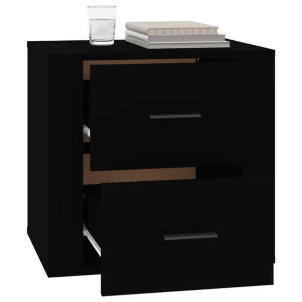 vidaXL Nattbord svart 50x39x47 cm