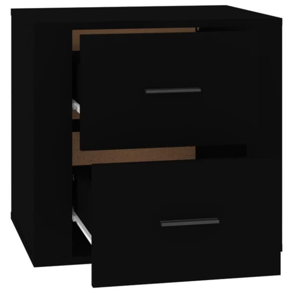 vidaXL Nattbord svart 50x39x47 cm