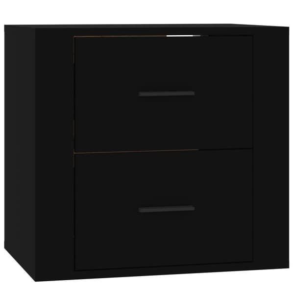 vidaXL Veggmontert nattbord svart 50x36x47 cm