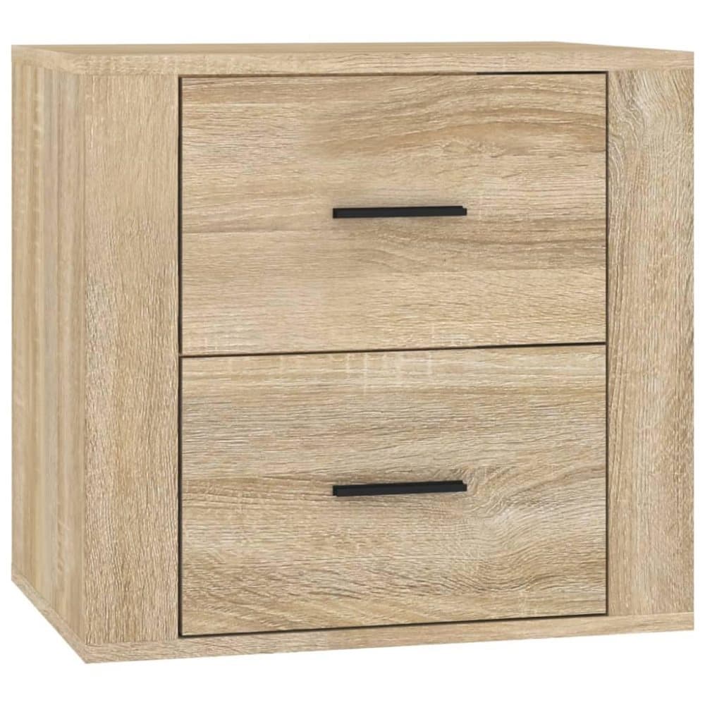 vidaXL Väggmonterat sängbord sonoma-ek 50x36x47 cm