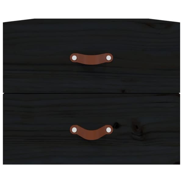 vidaXL Veggmonterte nattbord 2 stk svart 50x36x40 cm