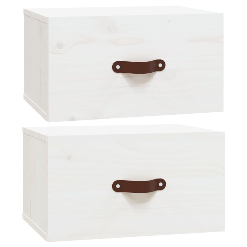 vidaXL Väggmonterade sängbord 2 st vit 40x29,5x22 cm