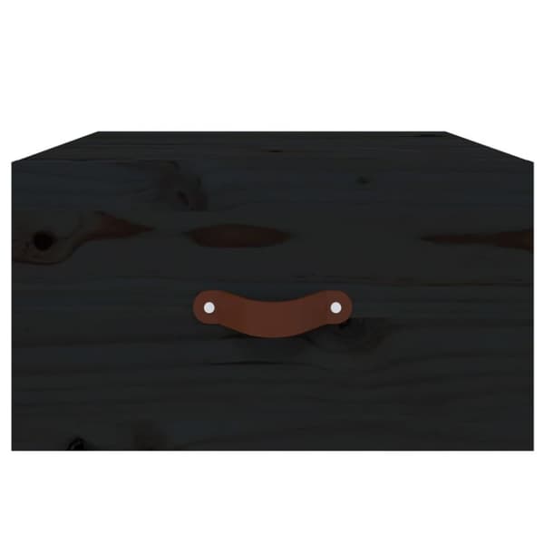 vidaXL Veggmontert nattbord svart 40x29,5x22 cm