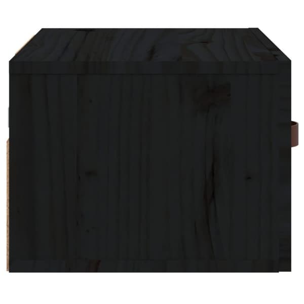 vidaXL Veggmontert nattbord svart 40x29,5x22 cm