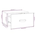 Miniatyrbilde 9 av 9: vidaXL Veggmontert nattbord svart 40x29,5x22 cm
