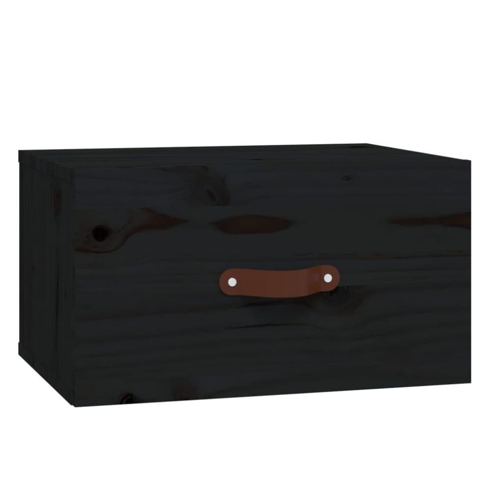 vidaXL Väggmonterade sängbord svart 40x29,5x22 cm