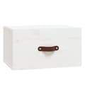 Miniatyrbilde 1 av 9: vidaXL Veggmontert nattbord hvit 40x29,5x22 cm