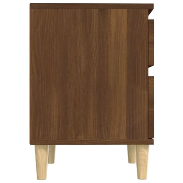 vidaXL Nattbord brun eik 40x35x50 cm