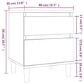 Miniatyrbilde 10 av 10: vidaXL Nattbord brun eik 40x35x50 cm