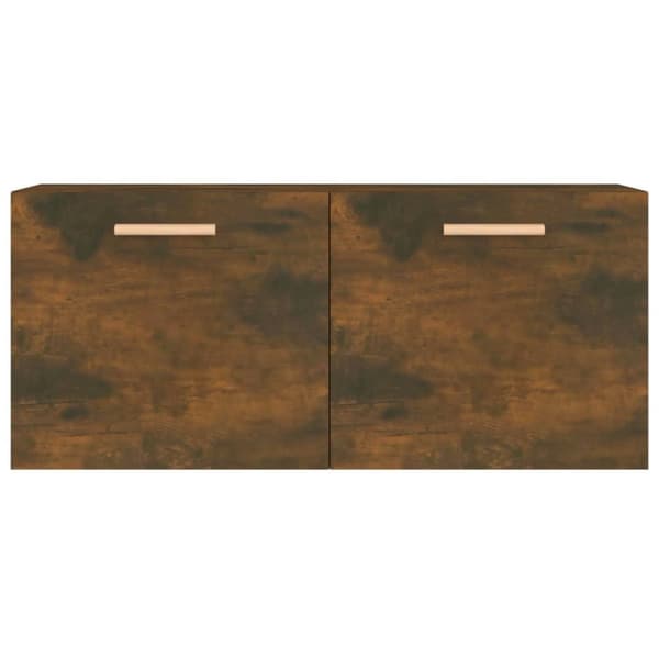 vidaXL vægskab 80x35x36,5 cm konstrueret træ røget egetræ
