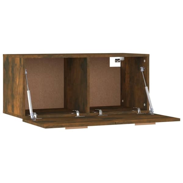 vidaXL vægskab 80x35x36,5 cm konstrueret træ røget egetræ