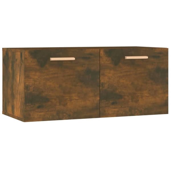 vidaXL vægskab 80x35x36,5 cm konstrueret træ røget egetræ
