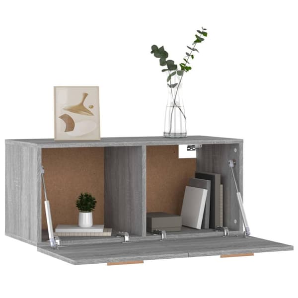 vidaXL vægskab 80x35x36,5 cm konstrueret træ grå sonoma-eg