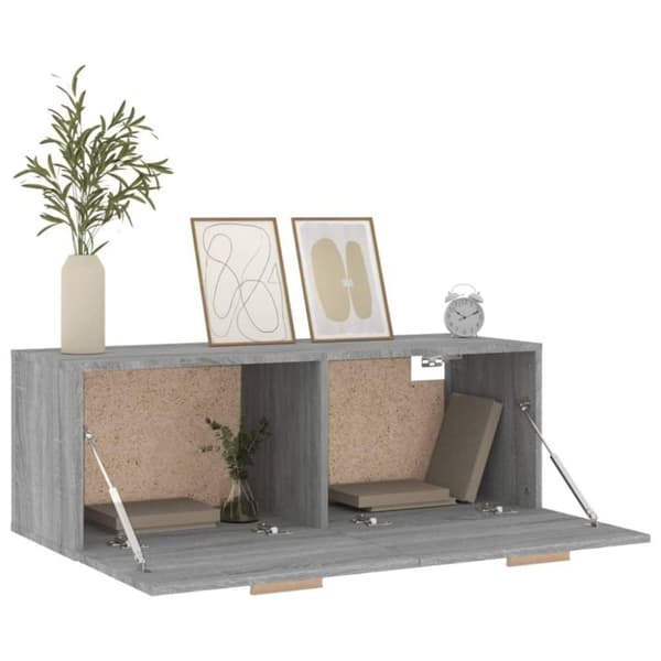 vidaXL Seinäkaappi harmaa Sonoma 100x36,5x35 cm tekninen puu