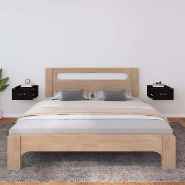 vidaXL væghængte sengeborde 2 stk. 40x29,5x22 cm sort