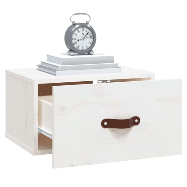 vidaXL væghængt sengebord 40x29,5x22 cm hvid