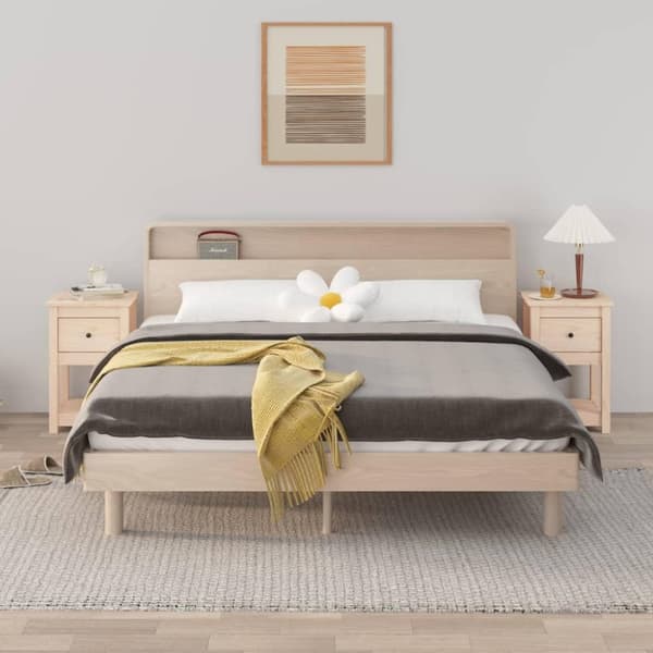 vidaXL Yöpöydät 2 kpl 40x35x61,5 cm täysi mänty