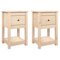 Pikkukuva 1 / 11: vidaXL Yöpöydät 2 kpl 40x35x61,5 cm täysi mänty