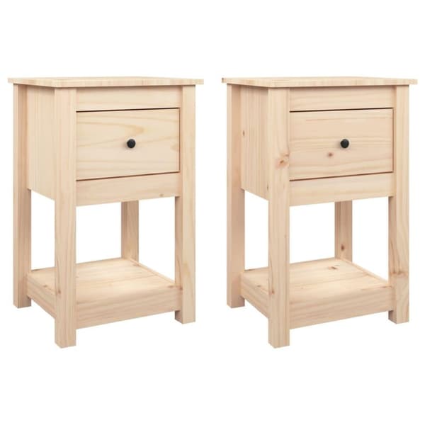 vidaXL Yöpöydät 2 kpl 40x35x61,5 cm täysi mänty