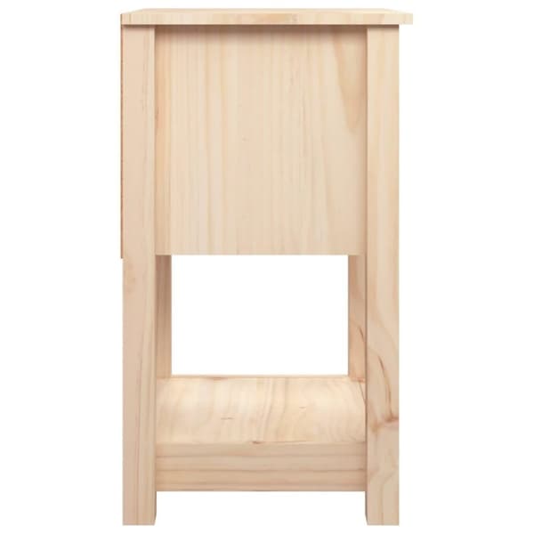 vidaXL sengebord 40x35x61,5 cm massivt fyrretræ