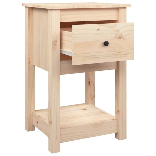 vidaXL sengebord 40x35x61,5 cm massivt fyrretræ