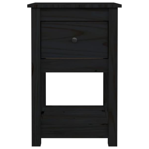 vidaXL Yöpöydät 2 kpl musta 40x35x61,5 cm täysi mänty