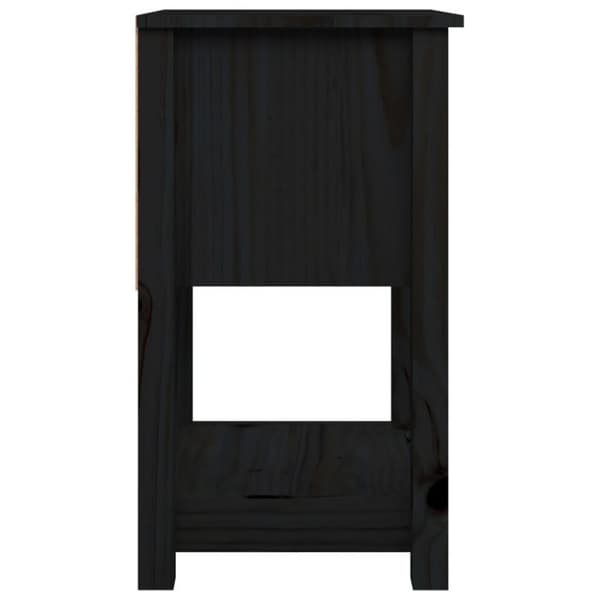 vidaXL Yöpöydät 2 kpl musta 40x35x61,5 cm täysi mänty