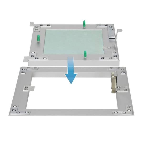 ECD Germany inspektionsklappeinspektion dør gipspladeindsats 200x200mm gipsplade 12,5mm aluminiumsramme inspektion vedligeholdelse dør vedligeholdelse