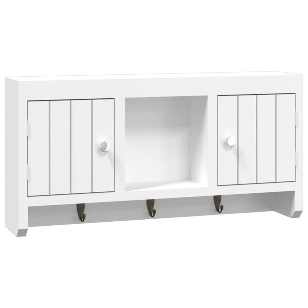 vidaXL Nyckelskåp vit 40x8,5x20 cm konstruerat trä och stål