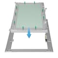Miniatyrbillede 3 af 7: ECD Germany revision klap revision dør gipsplade indsats 300x600mm gipsplade 12,5 mm aluminiumsramme revision vedligeholdelse dør vedligeholdelse klap