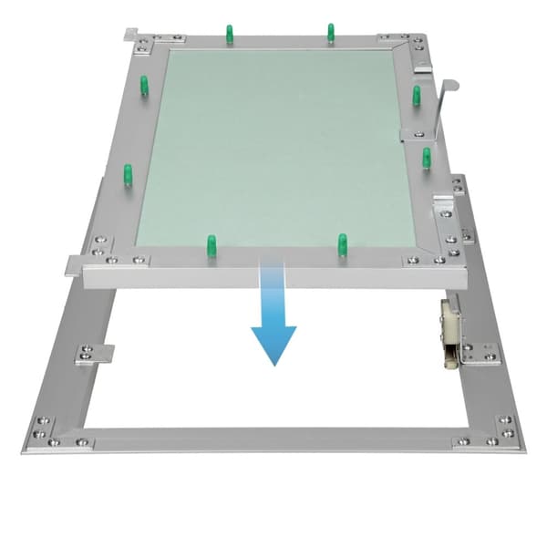 ECD Germany revision klap revision dør gipsplader 250x400mm gipsplader 12,5 mm aluminiumsramme revision vedligeholdelse dør vedligeholdelse klap