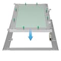 Miniatyrbillede 3 af 7: ECD Germany revision klap revision dør gipsplader 250x400mm gipsplader 12,5 mm aluminiumsramme revision vedligeholdelse dør vedligeholdelse klap