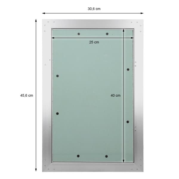 ECD Germany revision klap revision dør gipsplader 250x400mm gipsplader 12,5 mm aluminiumsramme revision vedligeholdelse dør vedligeholdelse klap