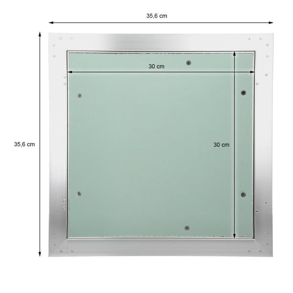 ECD Germany revision klap revision dør gipsplade indsats 300x300mm gipsplade 12.5mm aluminiumsramme revision vedligeholdelse dør vedligeholdelse klap