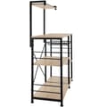 Miniatyrbillede 6 af 9: Køkkenhylde Crawley 90x40x131,5cm - Industrielt lyst træ, egetræ Sonoma