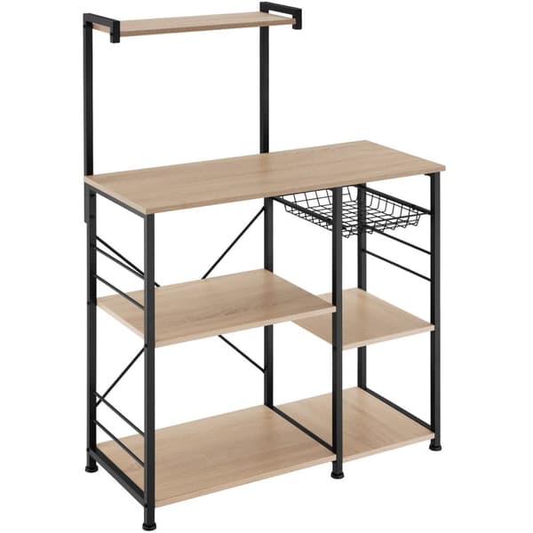 Køkkenhylde Crawley 90x40x131,5cm - Industrielt lyst træ, egetræ Sonoma