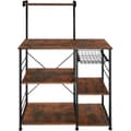 Miniatyrbillede 3 af 9: Køkkenhylde Crawley 90x40x131,5cm - Industrielt mørkt træ, rustikt